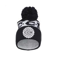 C4816 CCM HERITAGE CUFFED POM KNIT Nightfall