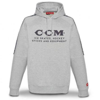 F4758 CCM HERITAGE LOGO HOODED FLEECE AGY Athletic Grey