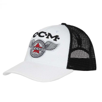 C4757 CCM HERITAGE MESH BACK TRUCKER CAP WHITE White