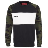 CAMO FLEECE CREW SR Black